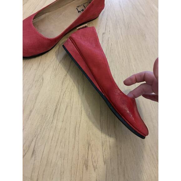 French Sole Holiday RED Ballet Flats Sparkle Ballerina Suede Italy Dorthy OZ 9.5 - Picture 8 of 16